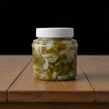 Ardei iute cu ceapa la borcan 0.500GR